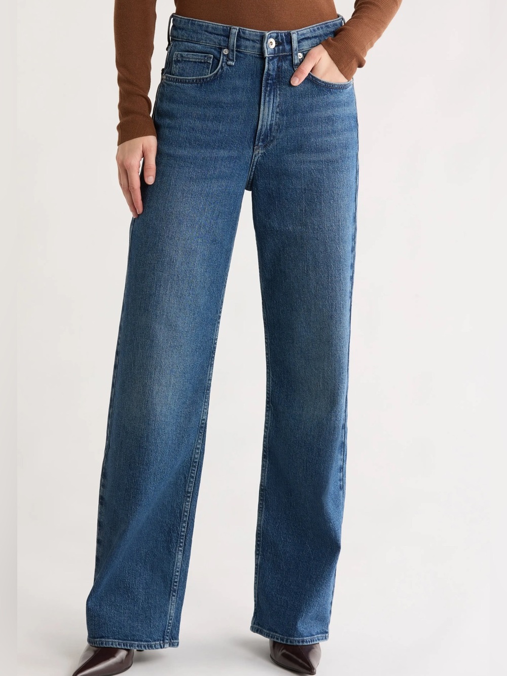 NWT Rag & Bone Lori Mid Rise Wide Leg Jeans Size 29